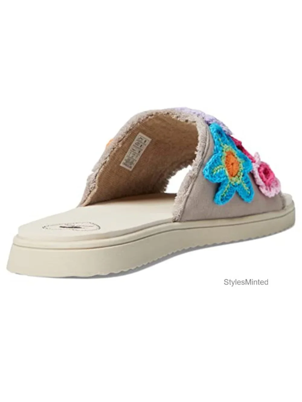Rocket Dog Novel Floral Slide Sandal Women's Leather Cushioned Slip On